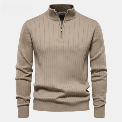 Premium Pull à Col Zippé pour Homme